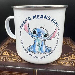 Stitch Enamel Camper Coffee Mug, 21 Oz.